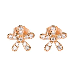 0.16CT Simple Floral Stud Earring [pre order] - SE003