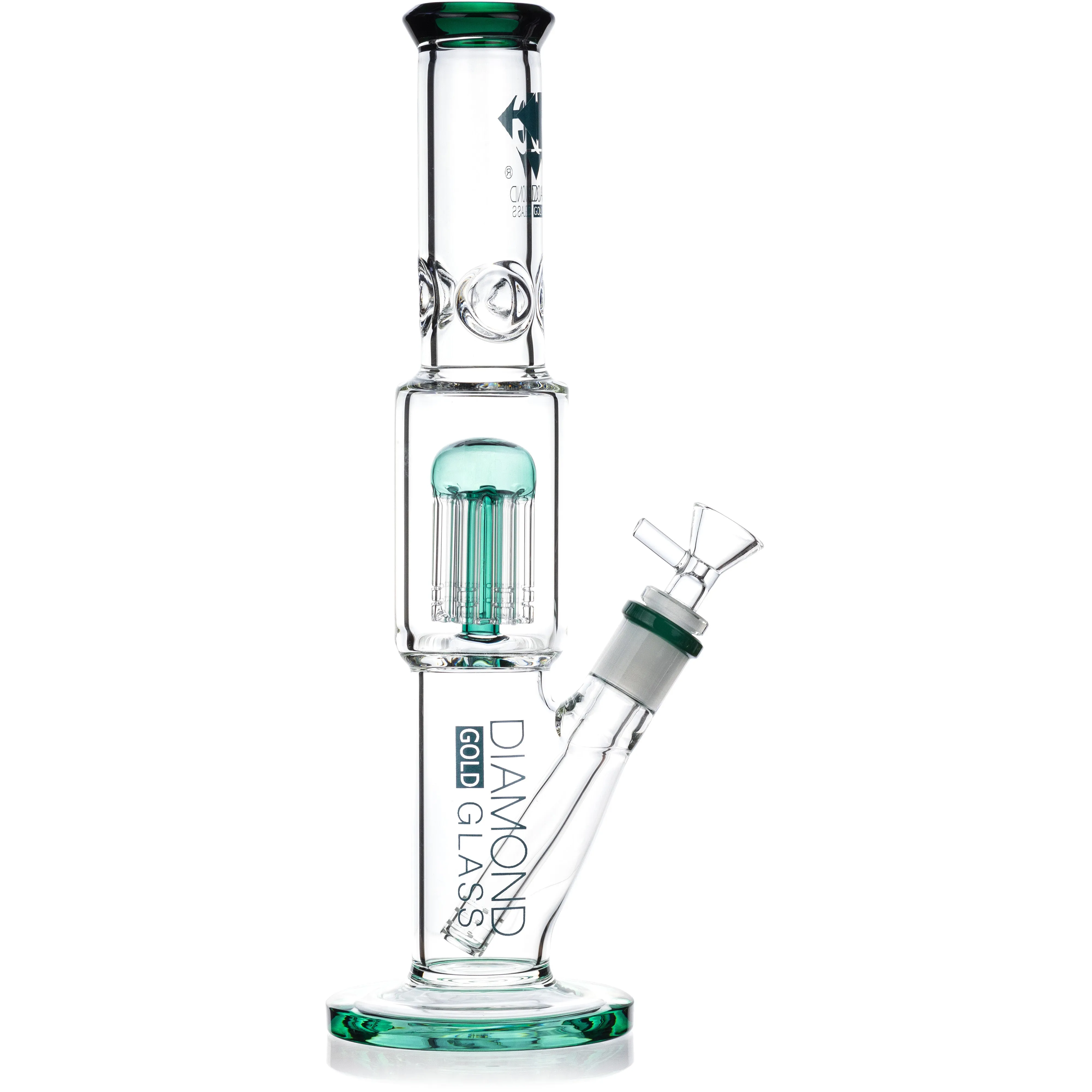 12 Straight 8-Arm Tree Percolator Bong, by Diamond Glass