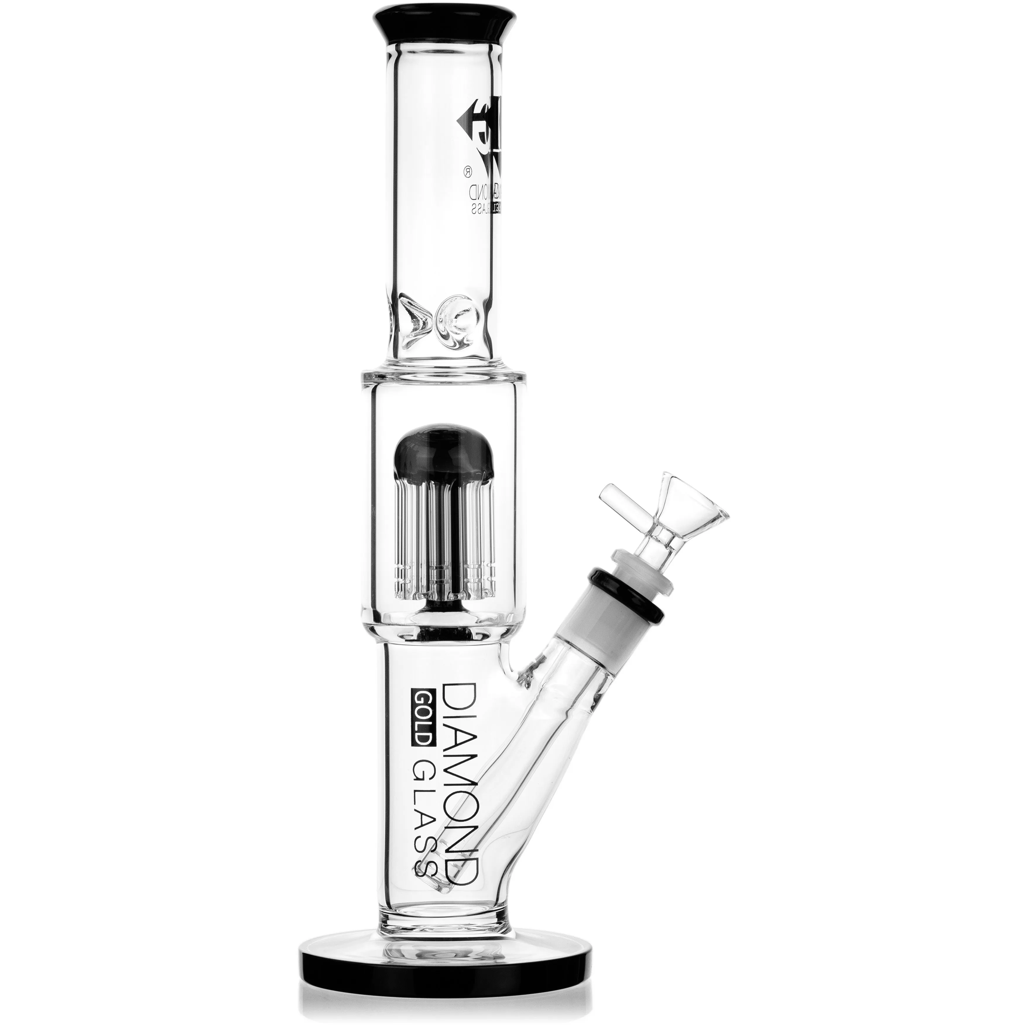 12 Straight 8-Arm Tree Percolator Bong, by Diamond Glass