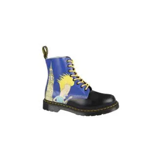 1460 Pascal Beavis & Butthead Black/Blue London Print Lace Up Boot