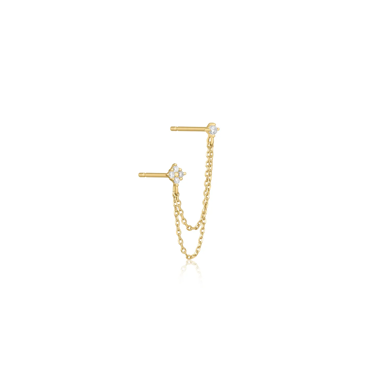 14k Chain Duo Stud