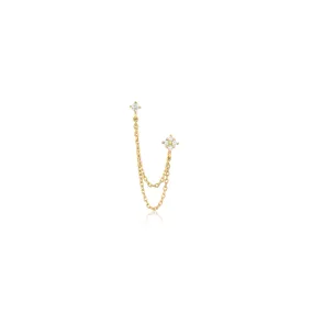 14k Chain Duo Stud