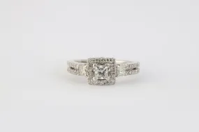 14k White Gold 1.10tcw Diamond Engagement Ring Size 6 (4.47g.)