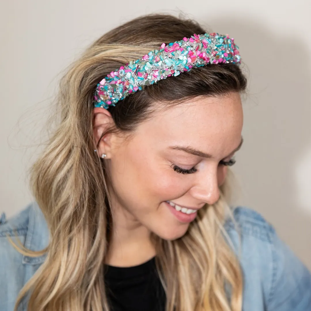 All That Glitters Headband in Bubblegum