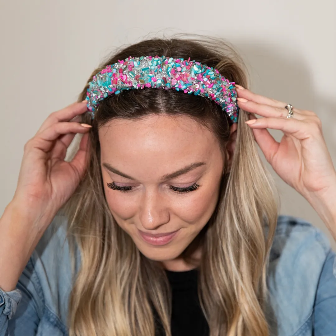 All That Glitters Headband in Bubblegum