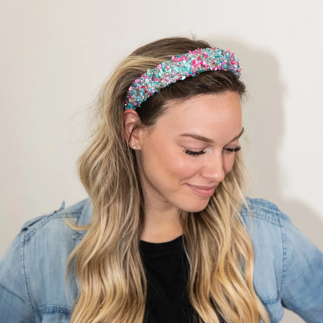 All That Glitters Headband in Bubblegum