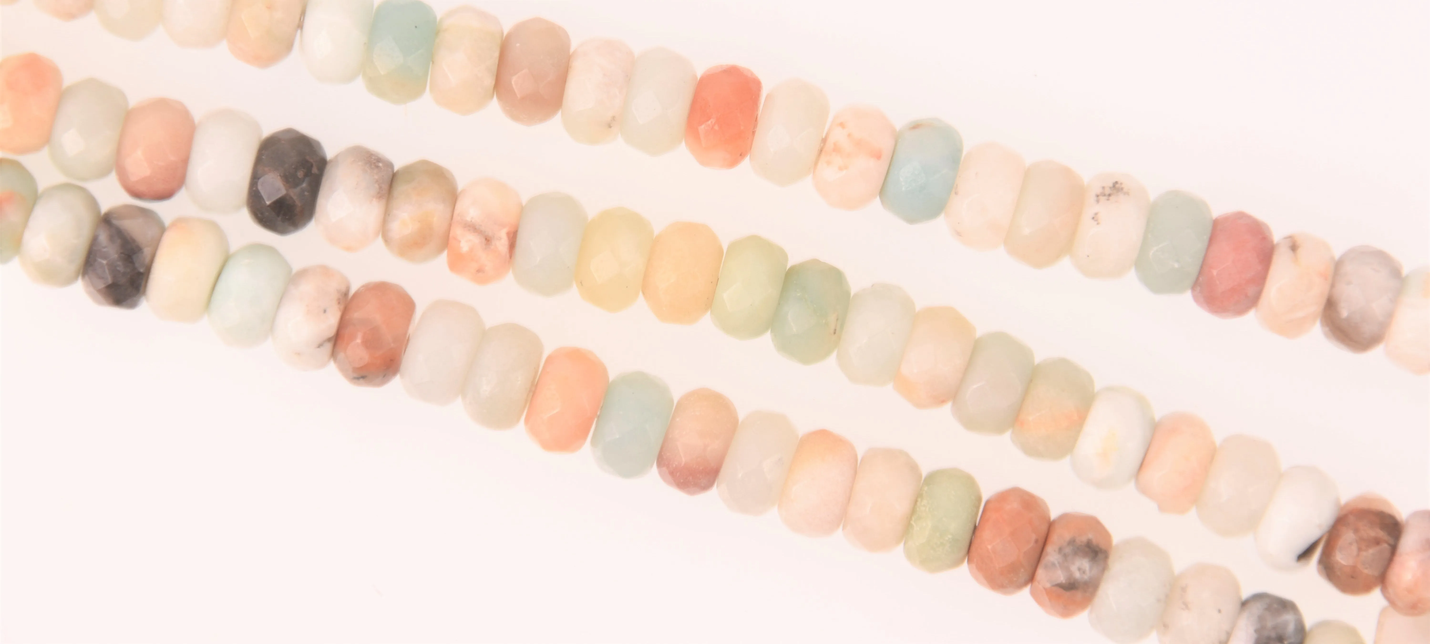 Amazonite Half Strand, 8x5mm Faceted Rondelle Gemstone Beads, 8 long gem0853