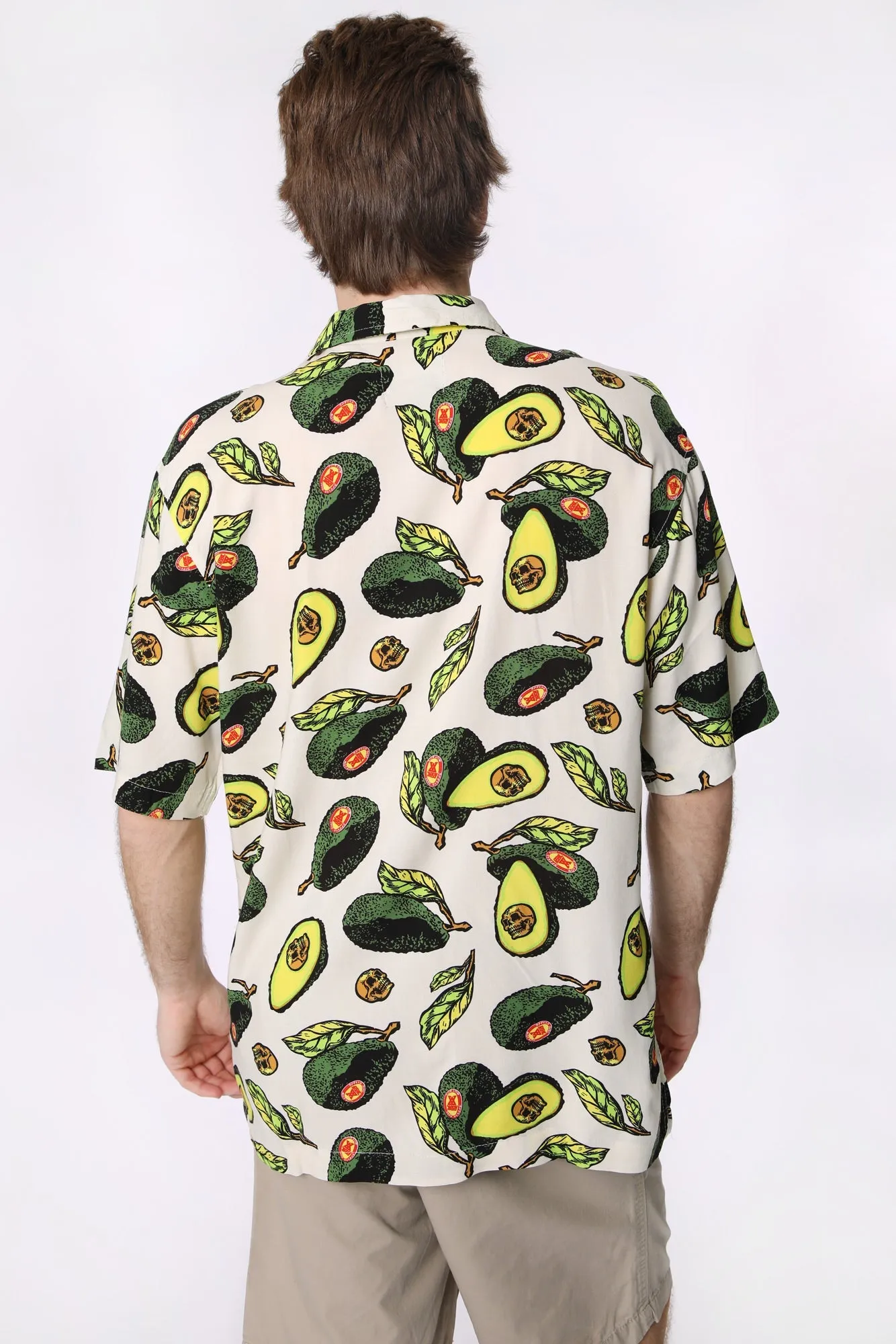 Arsenic Mens Printed Rayon Button-Up