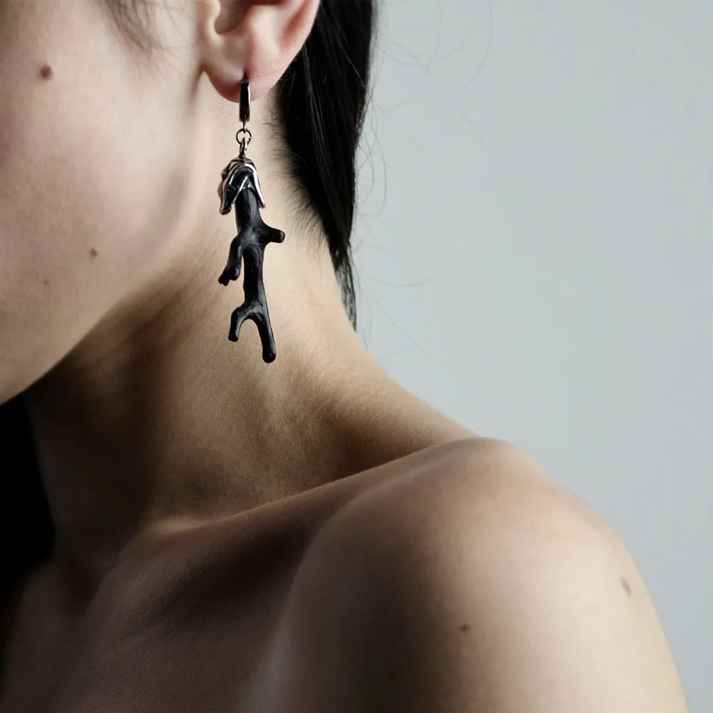 Black Coral earring