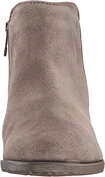 Blondo Villa Mushroom Suede Waterproof Block Heel Almond Toe Ankle Boots