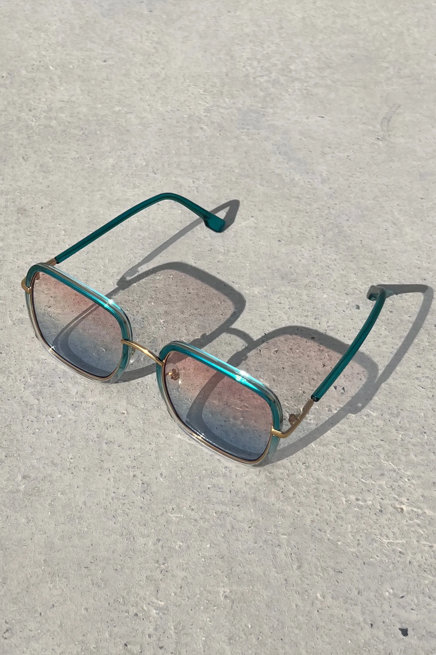 Blue Tint Lucy Square Sunglasses