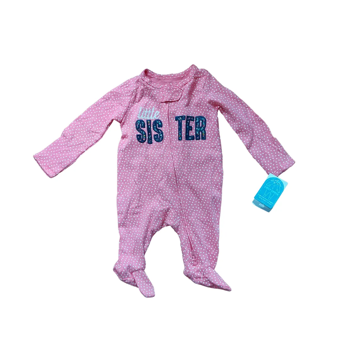 Carter's Pink Little Sister Onesie (Newborn) | Brand New |