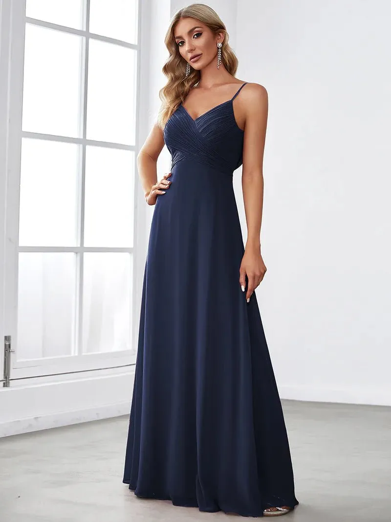 Cowl Back Sweetheart Neckline Evening Dress