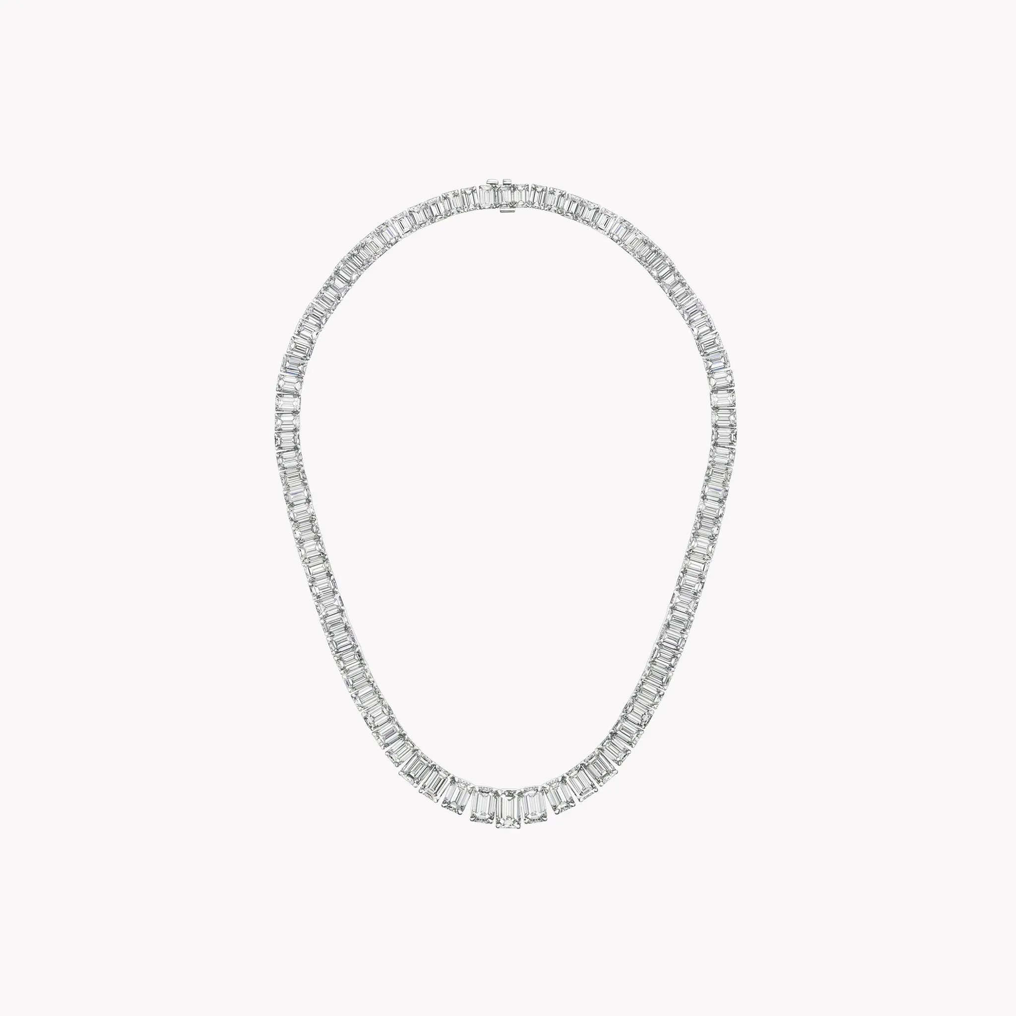 Emerald Cut Diamond Riviera Necklace