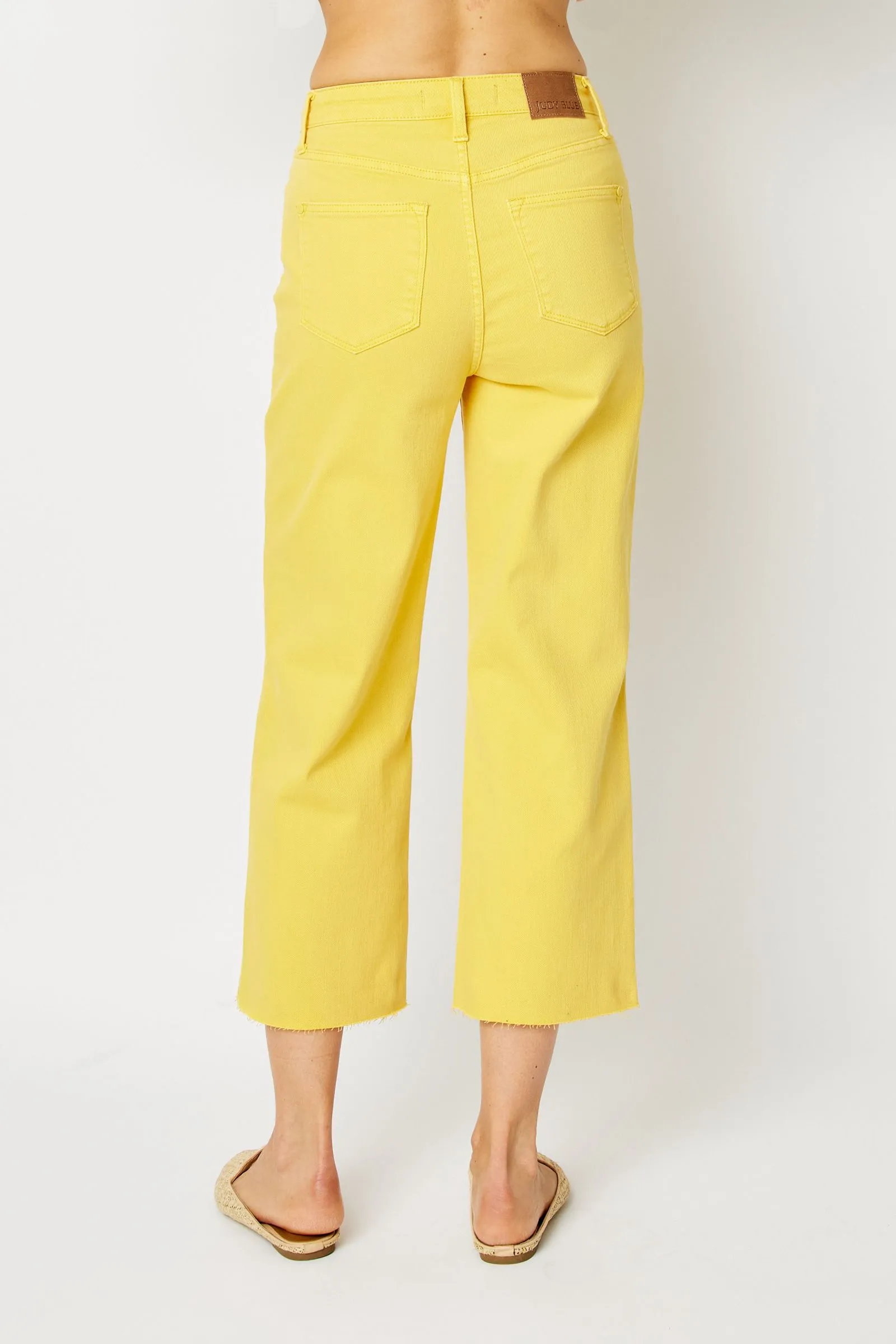 Emersyn Mid Rise Capri by Judy Blue - Yellow PREORDER