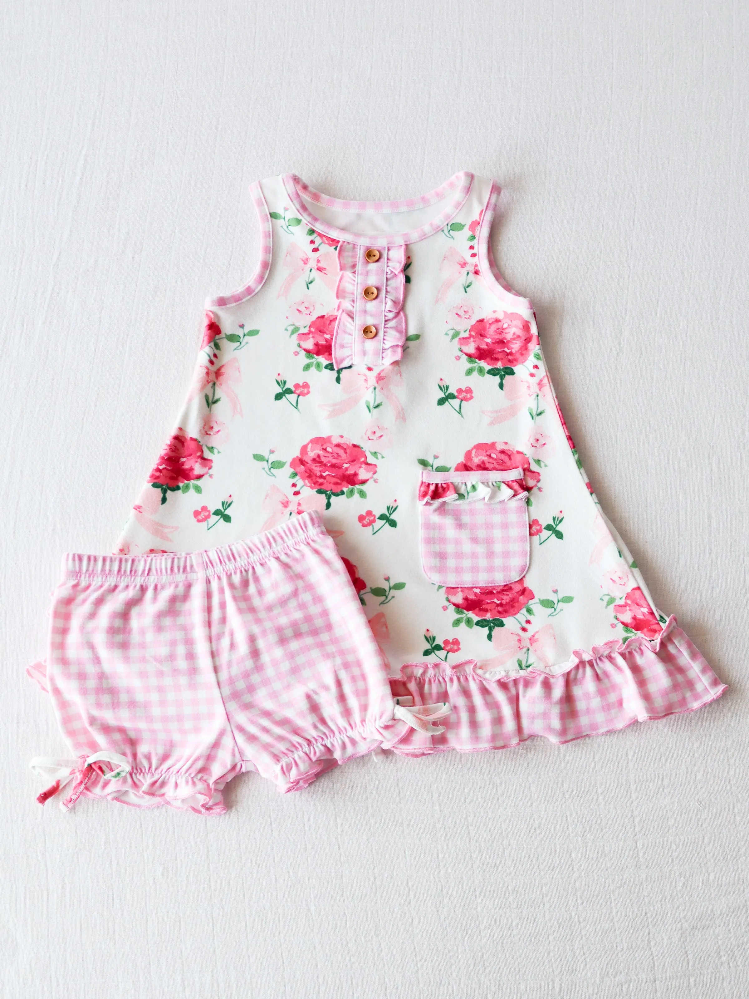 Everyday Play Dress - Pink Rose Bouquet