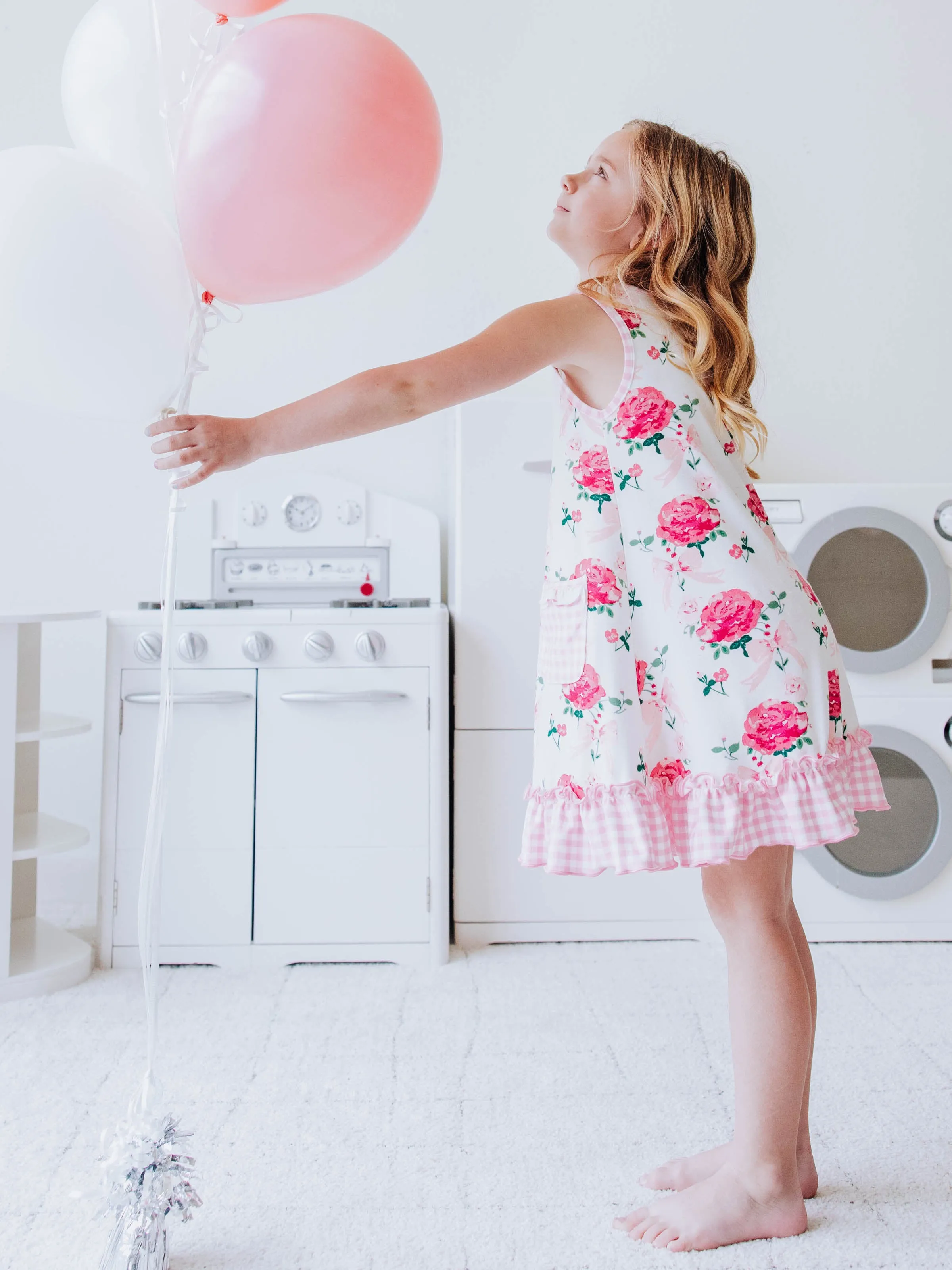 Everyday Play Dress - Pink Rose Bouquet