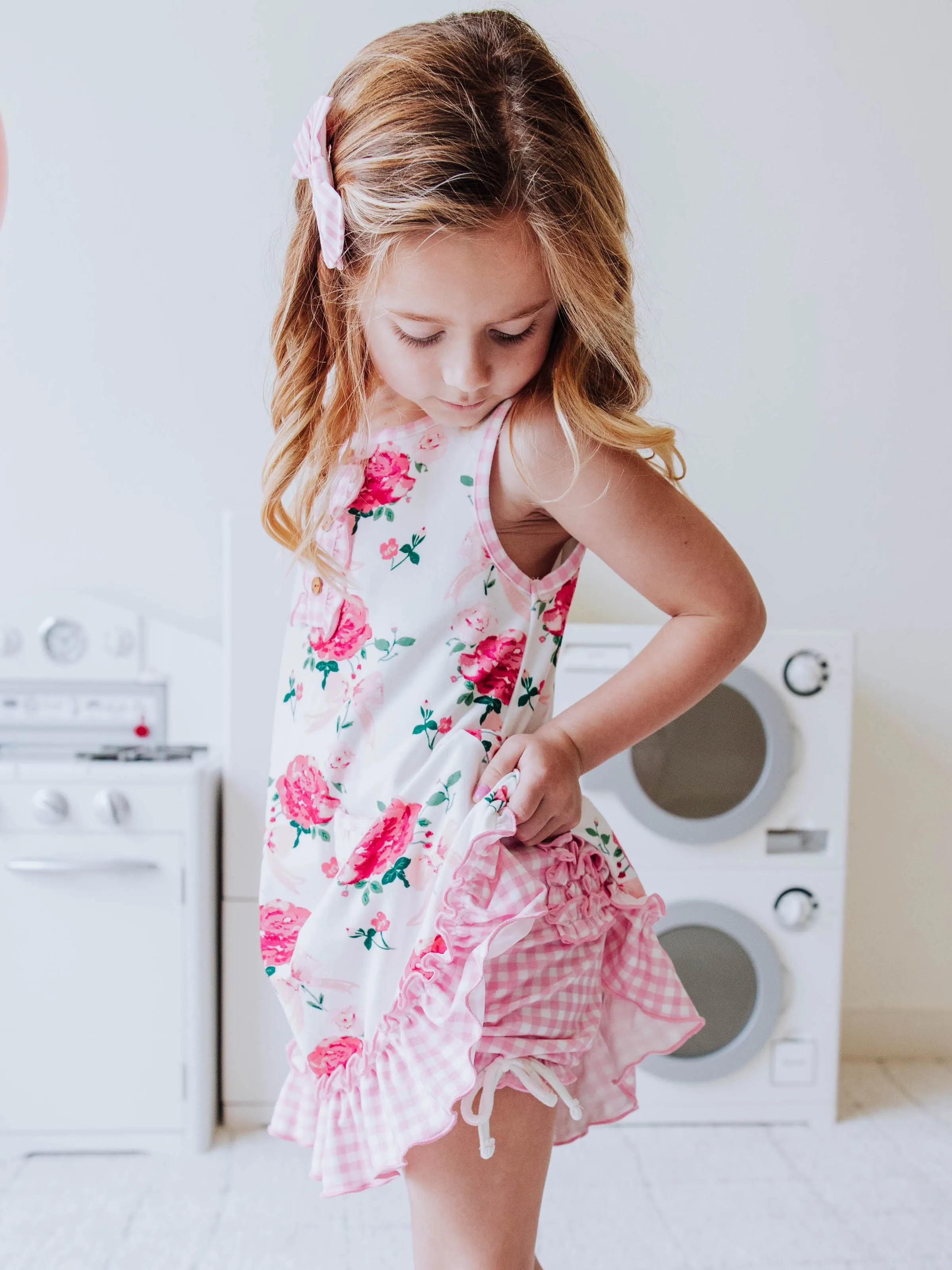 Everyday Play Dress - Pink Rose Bouquet