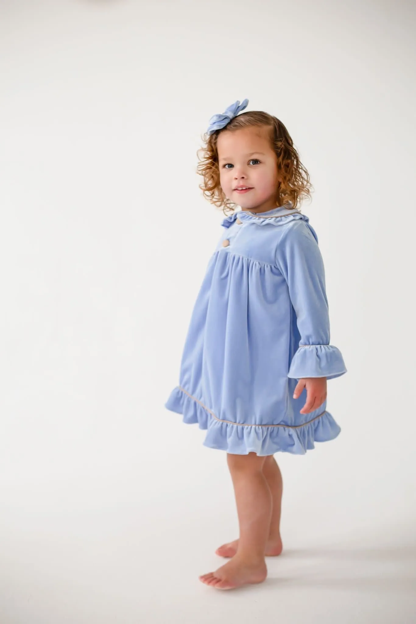 Girls Blue Luxe Nightdress