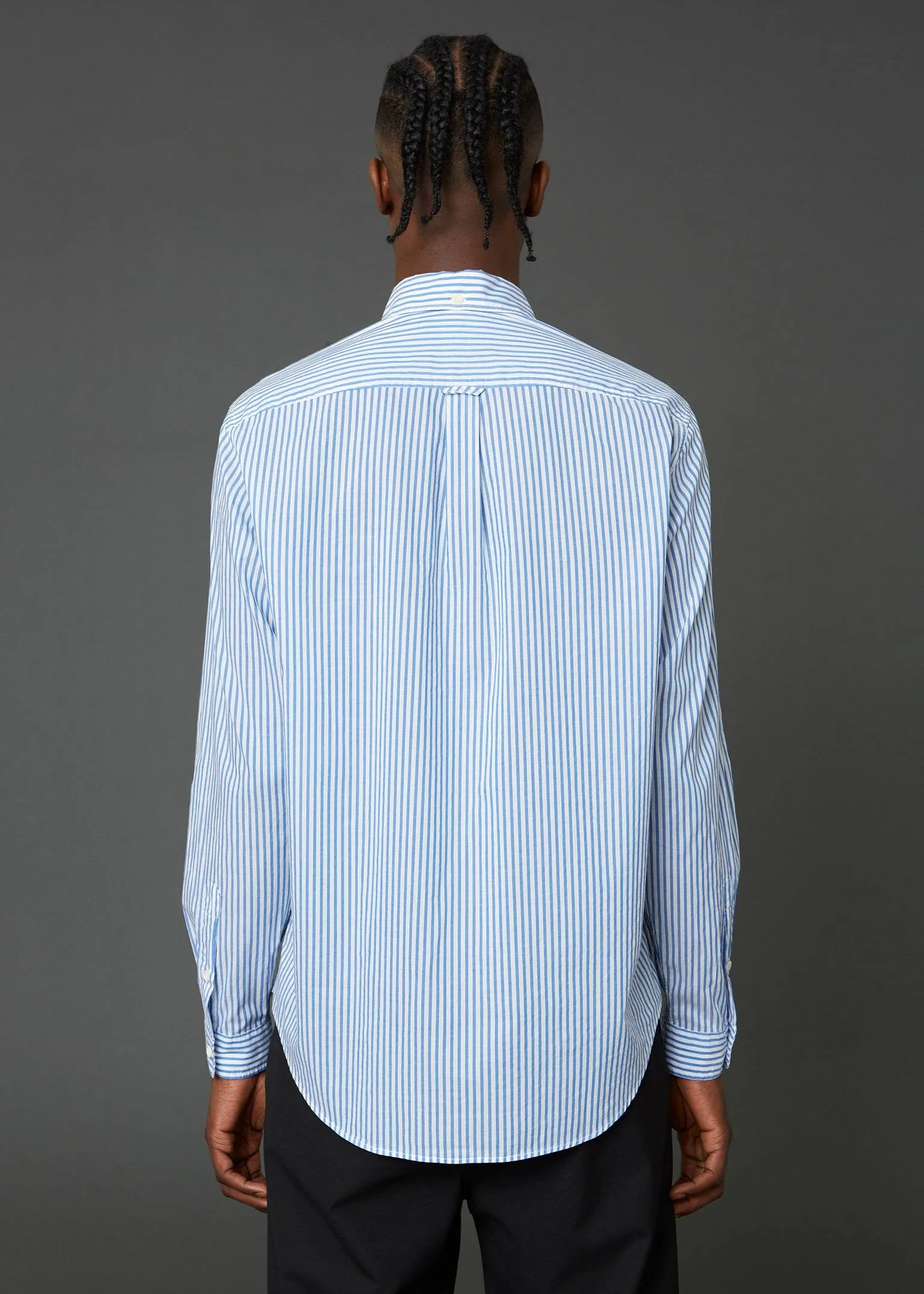 Hope Button Shirt blue stripe