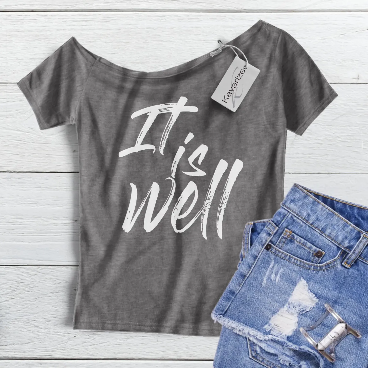 It is well  - Off the Shoulder Tee