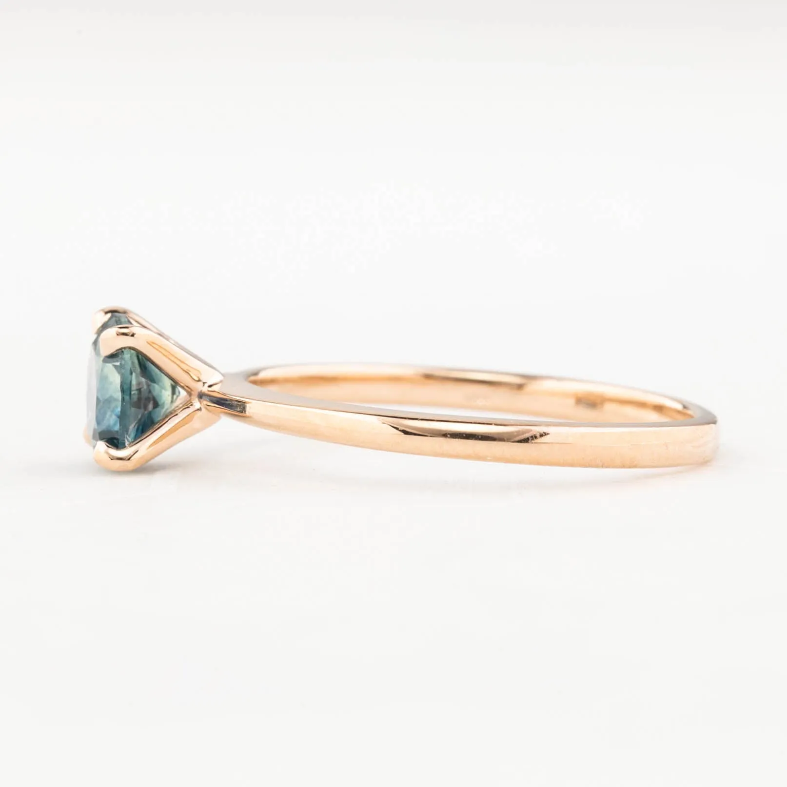 Jane Ring 1.08ct Montana Sapphire Ring 14K Rose Gold, One of a kind