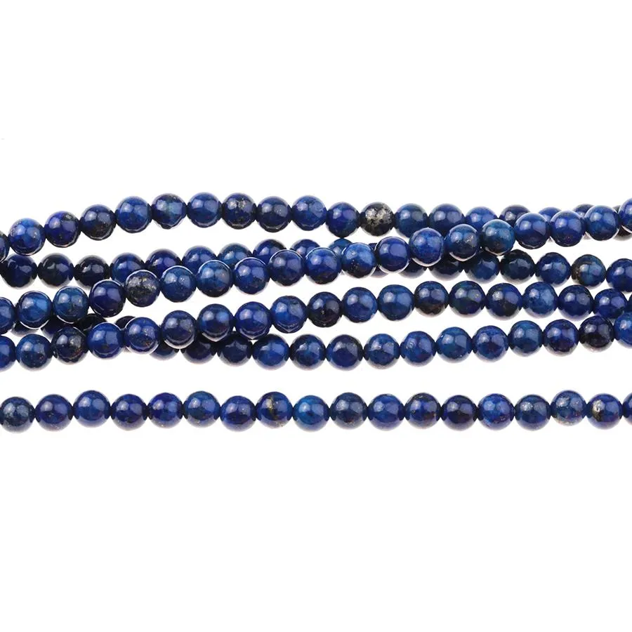 Lapis 4mm Round 8-Inch