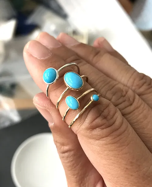 Large Oval Turquoise Ring