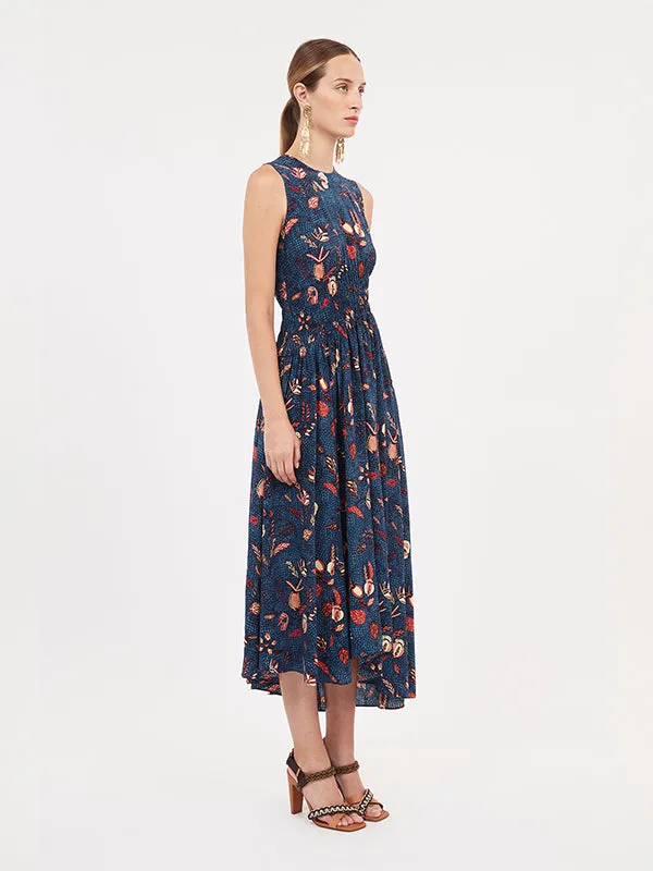 Luca Dress in Blue Dahlia