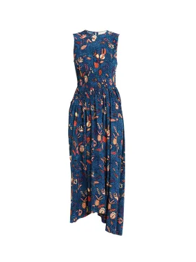 Luca Dress in Blue Dahlia