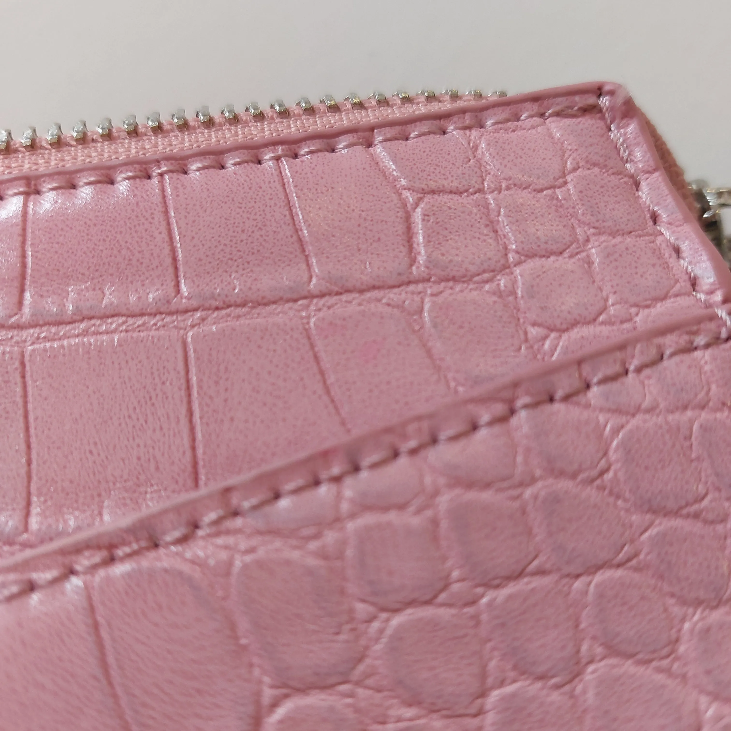 Mango Pink Croc Textured Crossbody Bag | Gently Used |