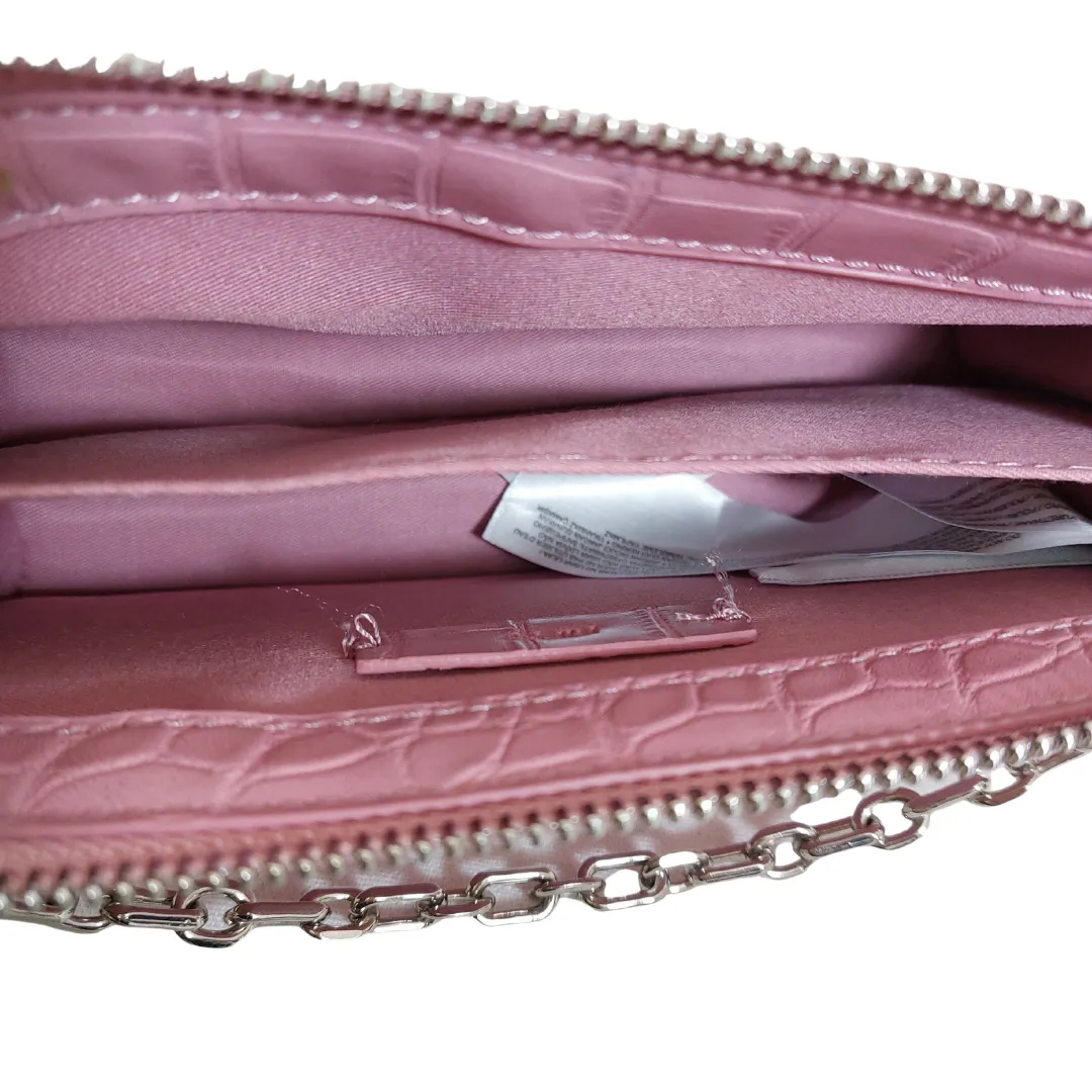 Mango Pink Croc Textured Crossbody Bag | Gently Used |