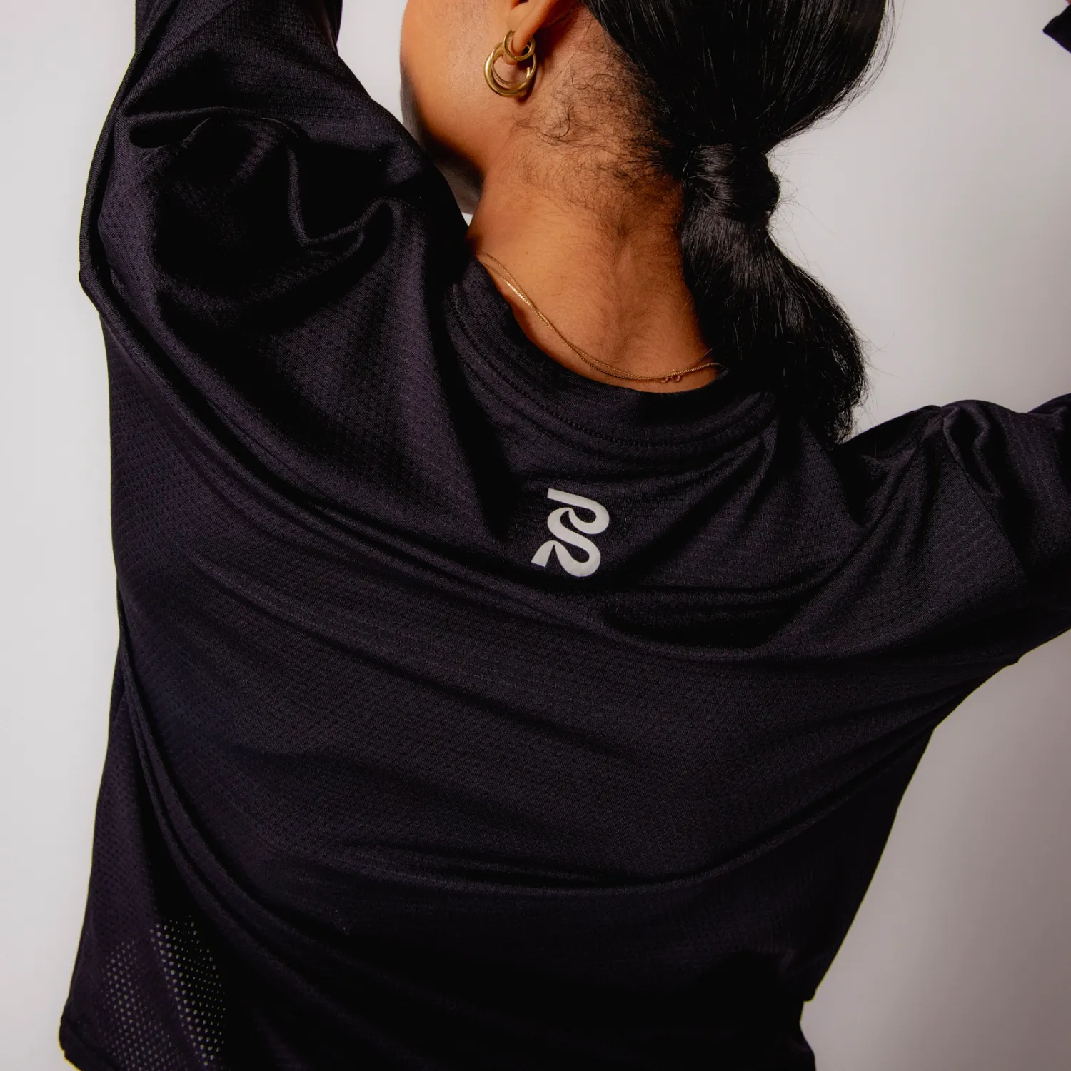 Micromesh™ Long Sleeve Performance Tee - Unisex, Black