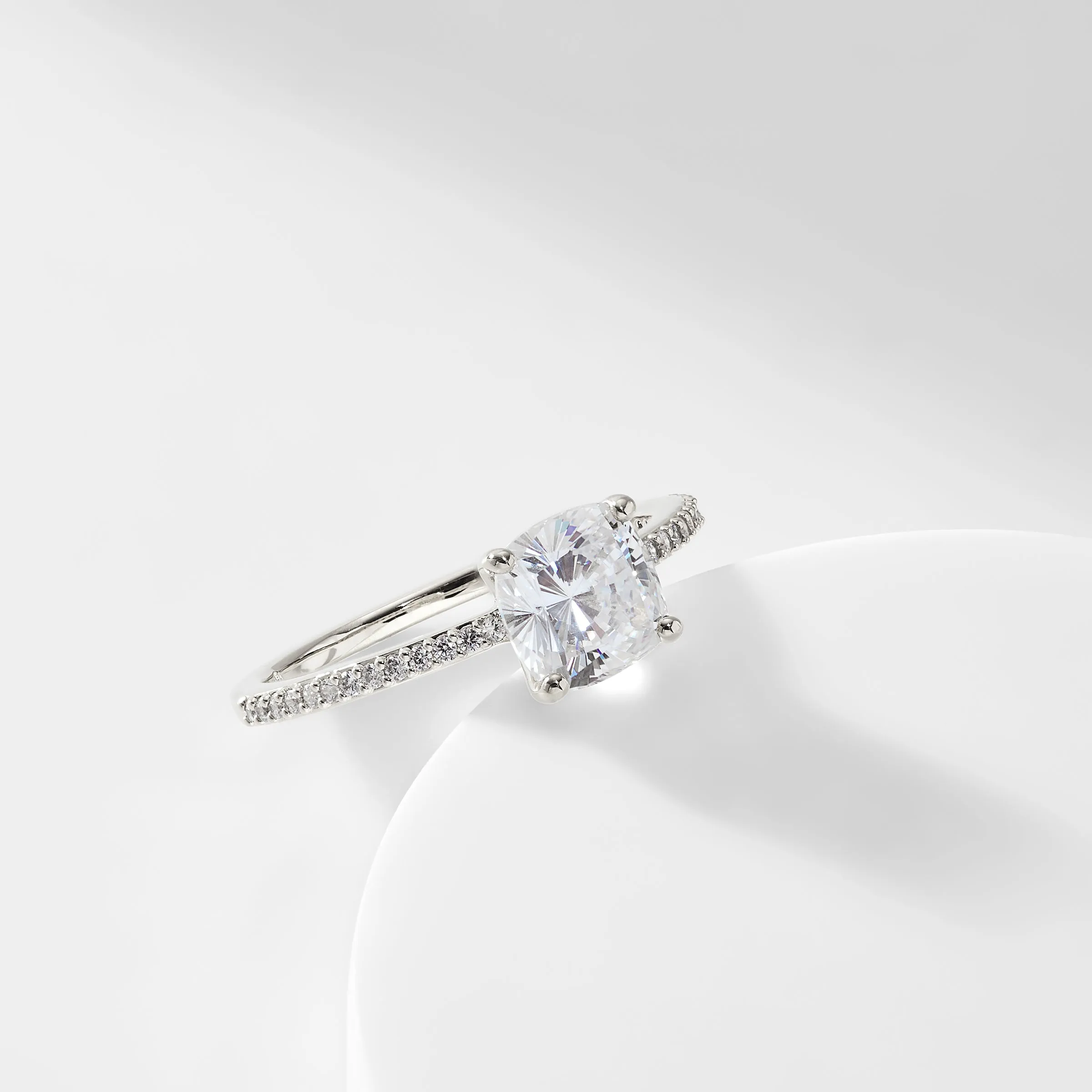 MODERN LOVE CUSHION CUT CZ RING