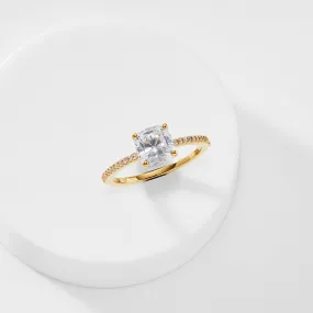 MODERN LOVE CUSHION CUT CZ RING