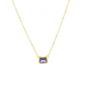 Nani Necklace - Amethyst Cubic Zirconia