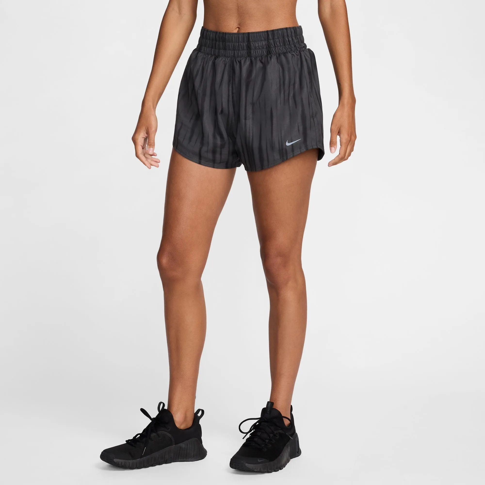 Nike Women's One Dri-FIT High Waisted 3 Inch Shorts Anthracite / Black