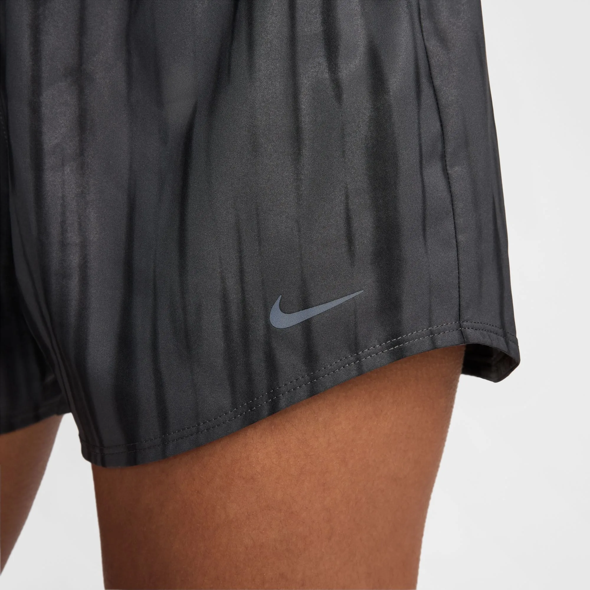 Nike Women's One Dri-FIT High Waisted 3 Inch Shorts Anthracite / Black