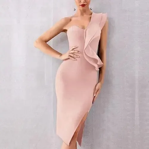 One Shoulder Bodycon Dress