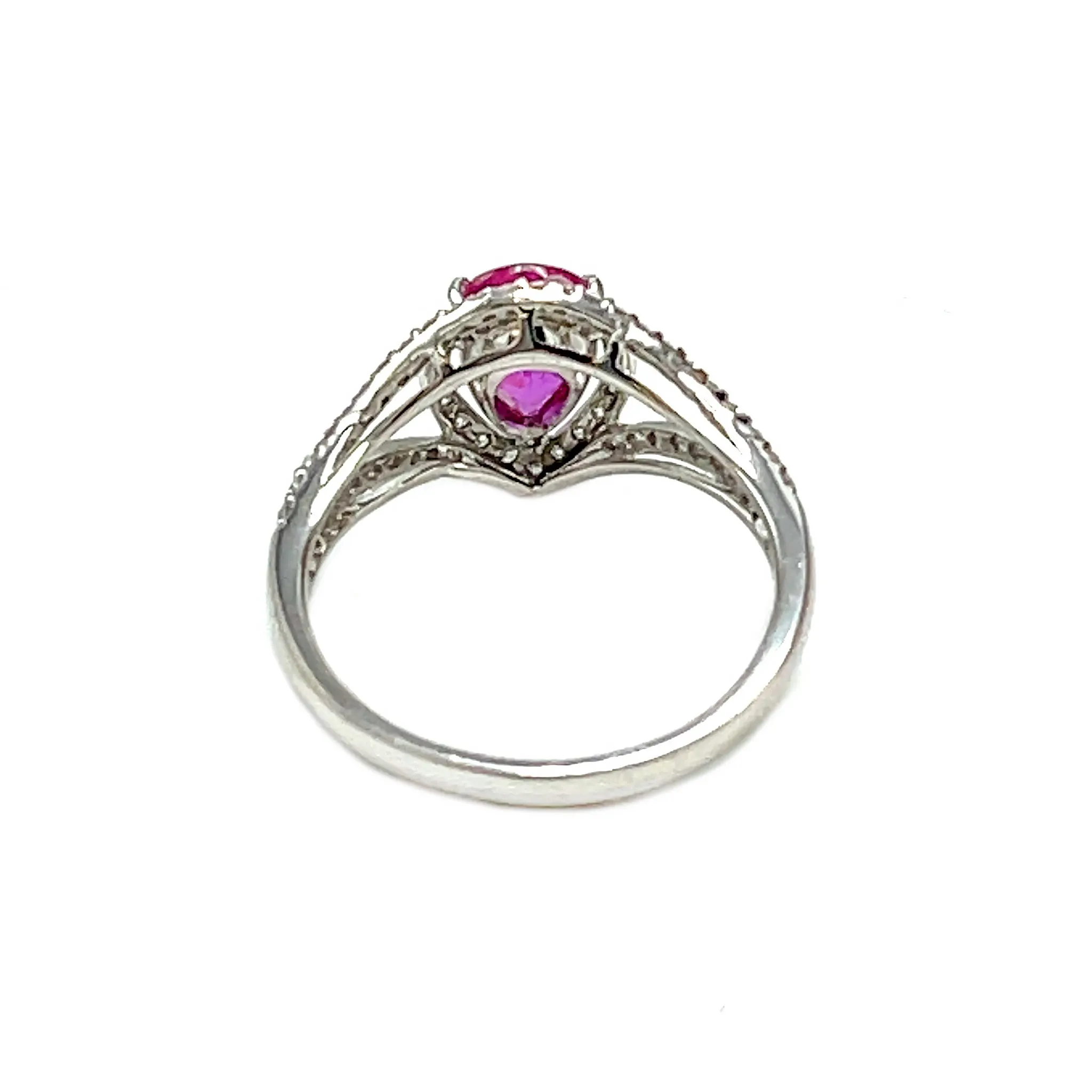 Orianne GIA Certified No-Heat Pear-Shaped Ruby Ring