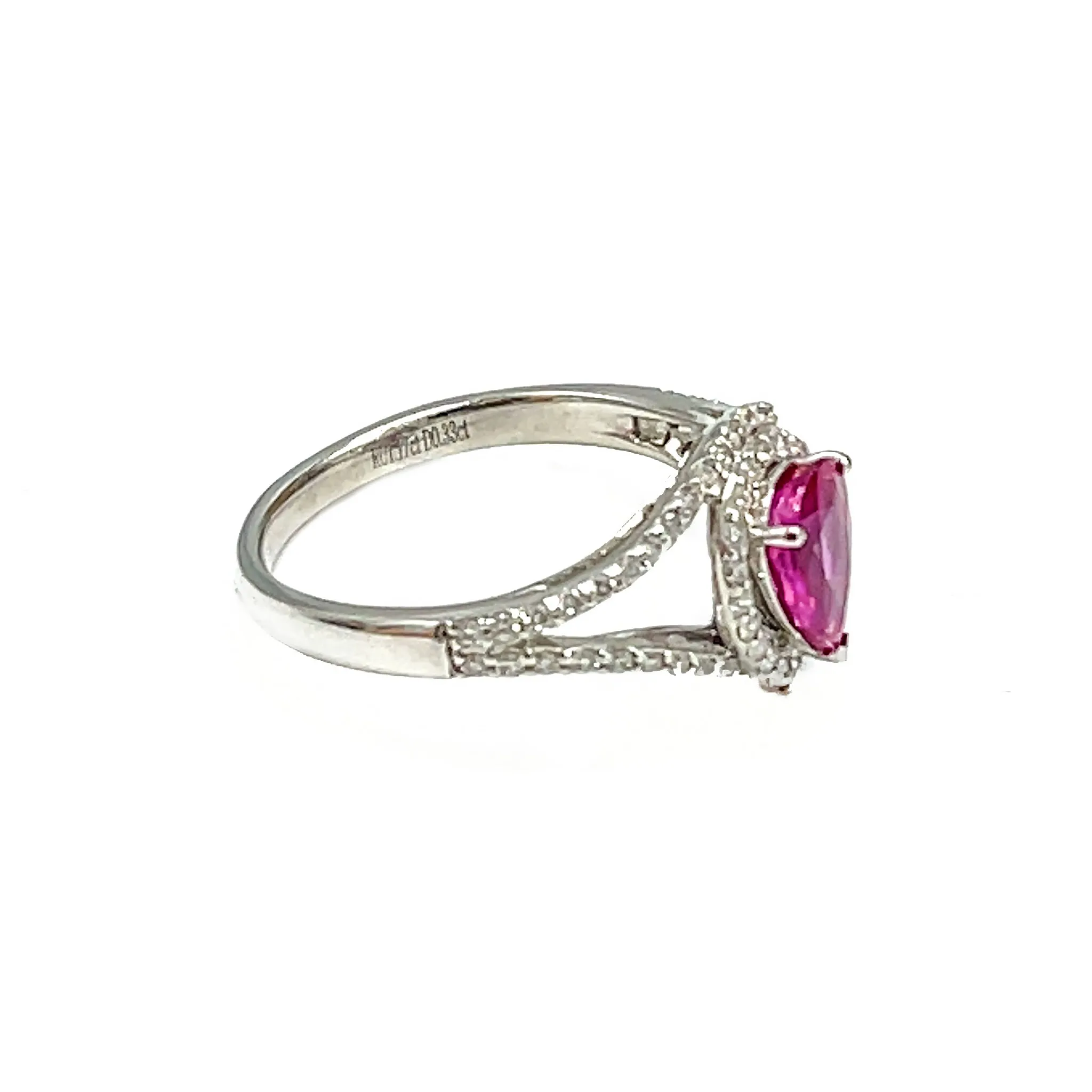 Orianne GIA Certified No-Heat Pear-Shaped Ruby Ring