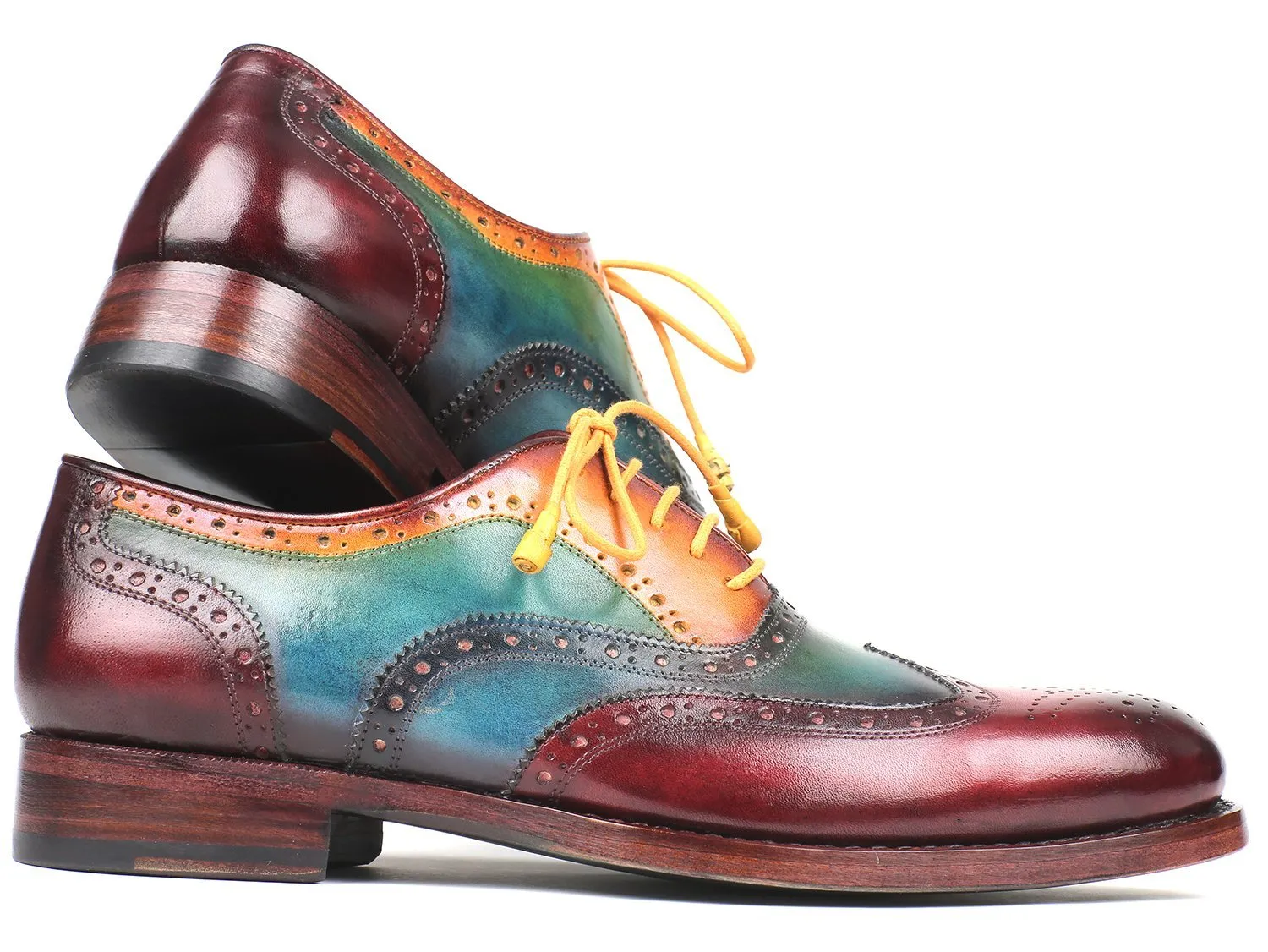 Paul Parkman Wingtip Oxfords Goodyear Welted Multi-Color (ID#027-MIX)