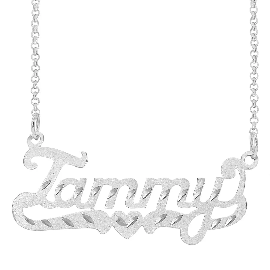 Personalized Name necklace with Diamond Cut Tammy