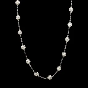 Platinum Estate Diamond By The Yard Necklace