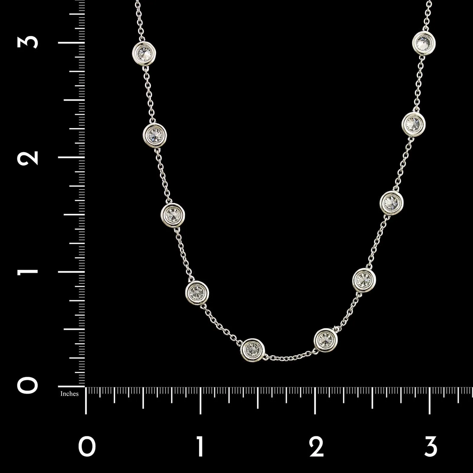 Platinum Estate Diamond By The Yard Necklace