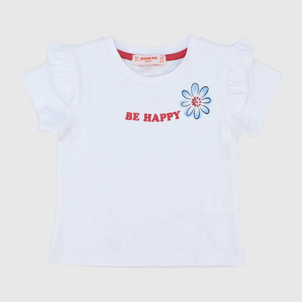 "Be Happy" Short-Sleeved T-Shirt