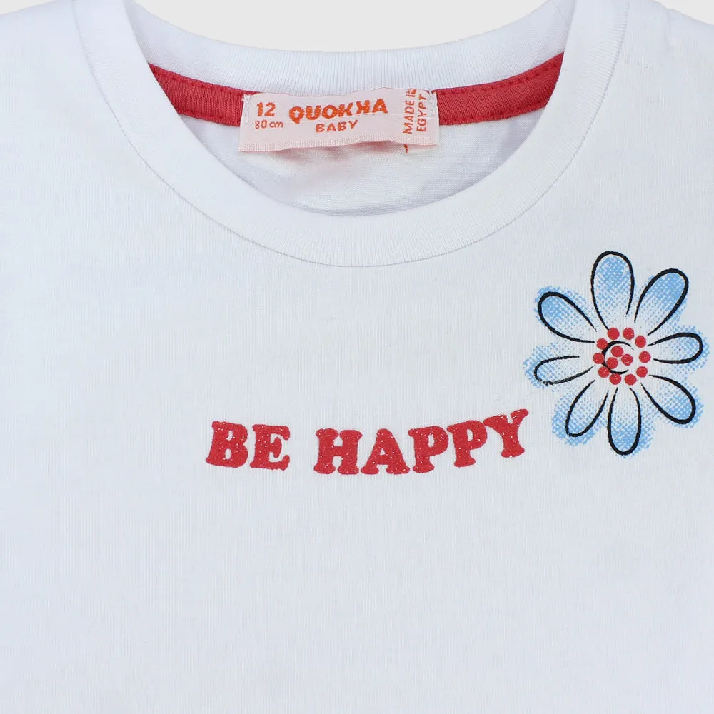 "Be Happy" Short-Sleeved T-Shirt