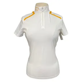 RG Jersey Zip Competition Polo in White - Women's Medium