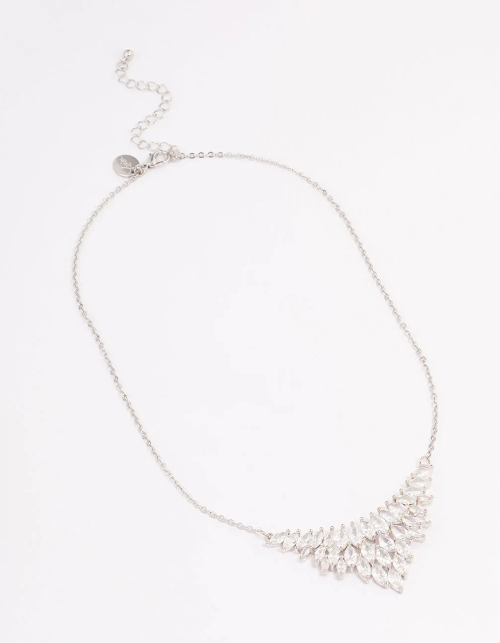 Rhodium Cubic Zirconia Short Necklace