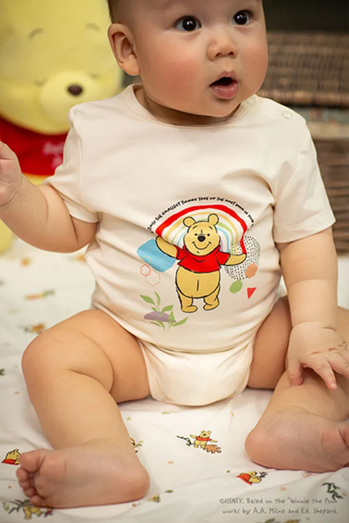 Short-Sleeve Onesie - Yellow Rainbow Pooh